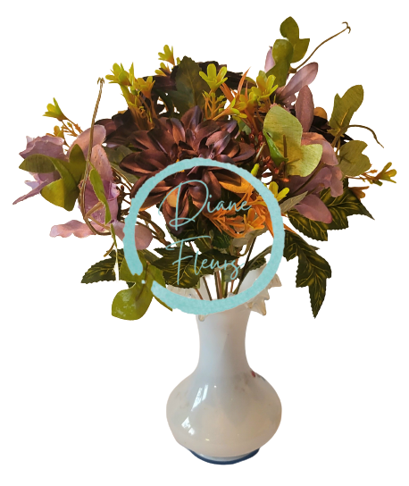 Kytica Gerbera & Orchidea 33cm fialová umelá