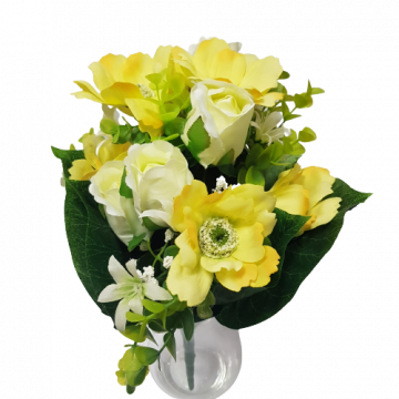 Clematis - Kvalitné umelé kvety - krásna dekorácia pre každú príležitosť - farba - krémová