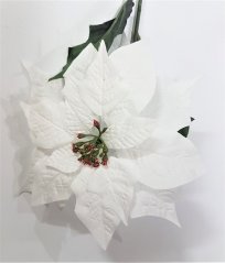 Gwiazda bożonarodzeniowa poinsecja 73cm biała sztuczna