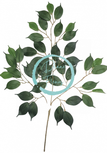 Dekorációs gally Ficus 58cm zöld művirág