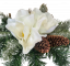 Žalobni aranžman umjetna magnolija, bobice, božićne kuglice i dodaci 28cm x 18cm