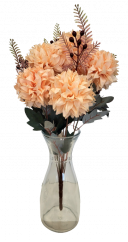 Buchet Crizanteme Artificiale x11 48cm portocaliu