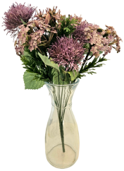 Голям букет от изкуствени лилави магарешки бодил 43 см