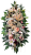 Luxuriöser Künstliche Weihnachts-Trauerkranz Exklusiv exklusive Pfingstrosen, Lilien, Kamelien und Accessoires 75cm x 45cm