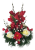 Aranjament pentru cimitir de trandafiri artificiali, gladiole și accesorii Ø 27cm x 32cm