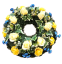 Trauerkranz mit künstlichen Rosen und Kornblumen Ø 60cm