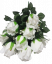Růže kytice bílá "12" 45cm umělá
