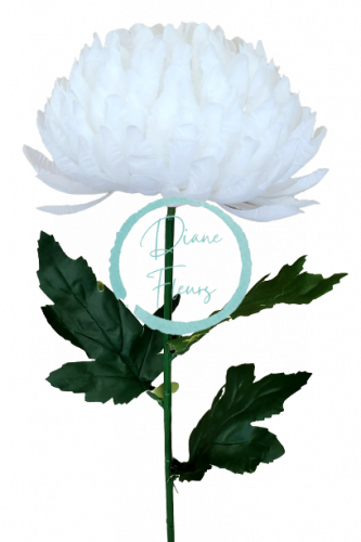Crizantemă pe o tulpină Exclusive 70cm alb flori artificiale