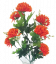 Künstliche Zweig Chrysanthemen x7 75cm Orange