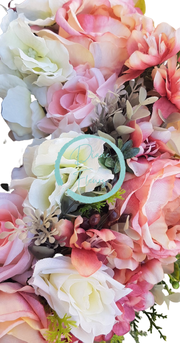 Luxusný Dekoračný prútený veniec exclusive ruže & doplnky Ø 30cm