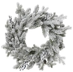 Božični venček z bleščečim snegom 50cm