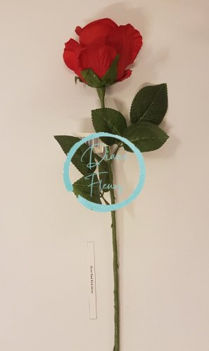 Artificial Rose Bud Red 26 inches (66cm)