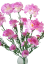 Künstliche Blumenstrauß Nelken x7 43cm Lila