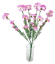 Künstliche Blumenstrauß Nelken x7 43cm Lila