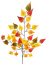 Ramoscello decorativo Betulla artificiale autunnale 67cm