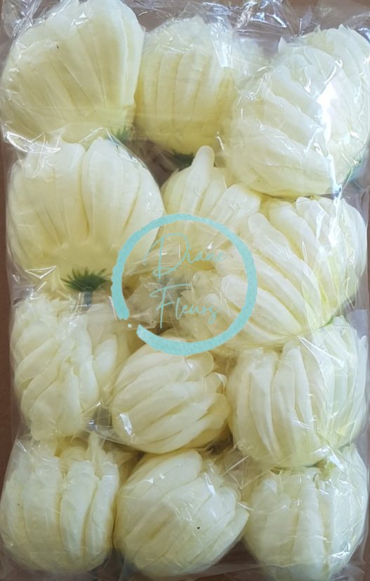 Cap de flori Crizantemă Ø 13cm crem flori artificiale
