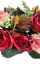 Sztuczny bukiet róż, hortensji, ostu i dodatków x18 44cm