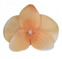 Glava cvijeta orhideja 10cm x 8cm breskva umjetna - cijena je za pakiranje od 24 kom