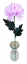 Chryzantema na łodydze Ekskluzywna fioletowa sztuczna 60 cm