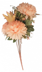 Künstliche Chrysantheme & Lilie Strauß "12" 50cm Rosa