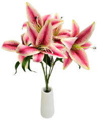 Šopek Lilij x5 50cm umetni roza
