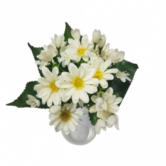 Buchet de Margarete x10 32cm creme flori artificiale
