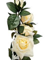 Artificial Roses Flower x6 88cm Cream