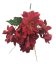 Poinsettia Euphorbia Vianočná ruža kytica 25cm červená umelá