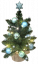 Umelý vianočný stromček ozdobený Vianočnými guľami a svetielkami 42cm