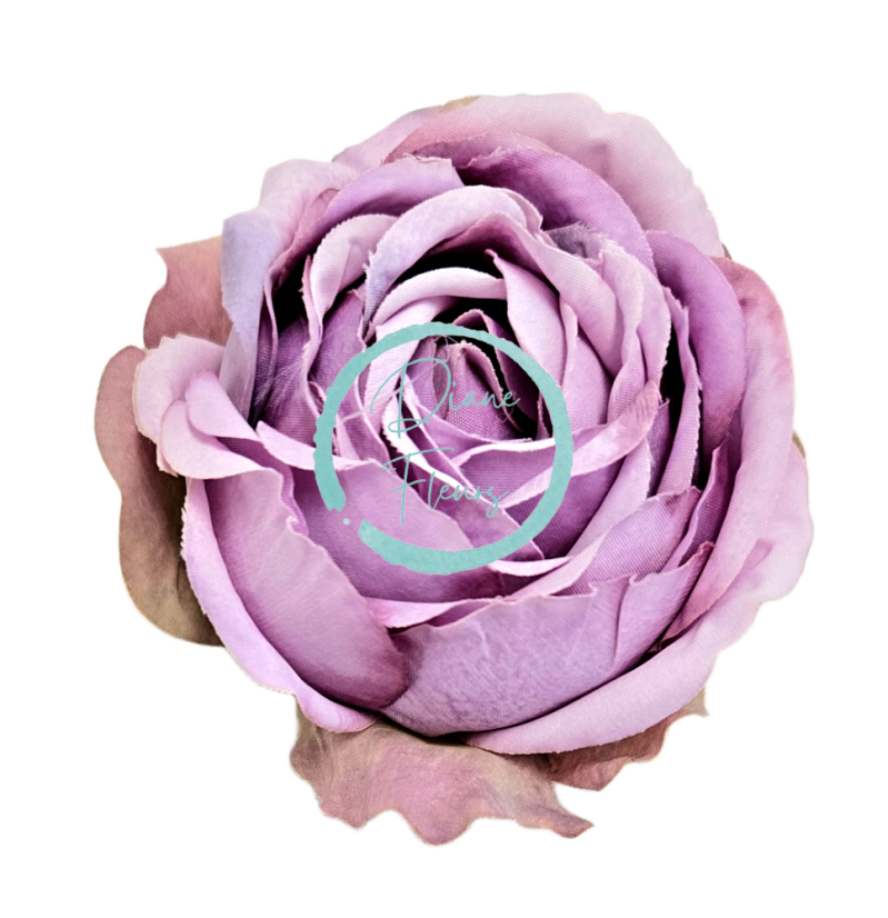 Божур глава 8 см Ексклузивна лилава изкуствена - опаковка от 12 бр.