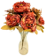 Изкуствен букет от божури, хортензии и аксесоари 48 см оранжево