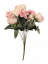 Růže "9" kytice 43cm růžová umělá
