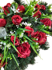 Künstliche Trauerkranz Oval Rosen & Zubehör 80cm x 55cm