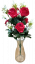 Rózsa csokor x12 47cm piros művirág