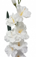 Künstliche Gladiole 78cm Weiß