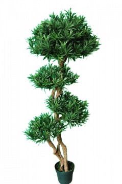 Copacii și palmierii noștri artificiali sunt la fel de vii și reali la atingere - o imitație perfectă a lemnului și a plantelor (frunzelor). - color - verde
