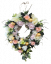 Luksuzni pleteni vijenac s uskršnjim jajima ukrašen umjetnim ružama, tratinčicama i dodacima Ø 42cm x 59cm
