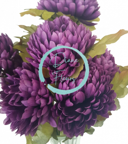 Künstliche Chrysantheme Strauß x10 53cm Lilac