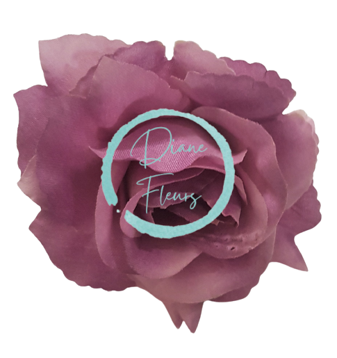 Główka kwiatowa róży O 10cm Fioletowa sztuczna