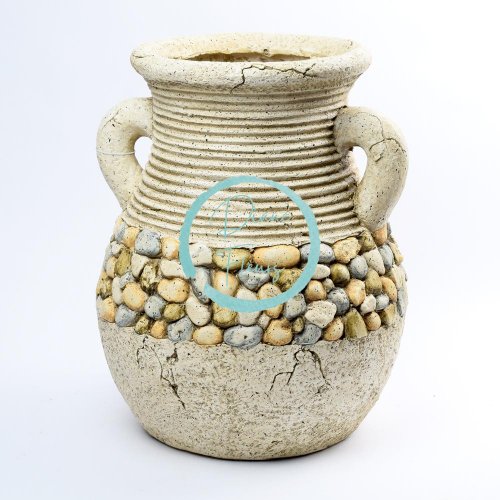 Dekorační kameninová váza "džbán" 30cm x 30,5cm x 37cm