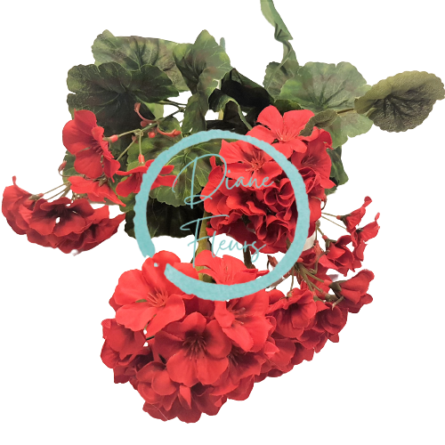Plante artificiale floare muscata x9 45cm rosu flori artificiale