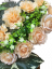 Coroană pe un suport "Inima" de flori artificiale Trandafiri & Dahlia & accesorii 45cm x 40cm
