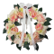 Dekoratív fonott koszorú, virág elrendezés Bazsarózsa és kiegészítők Ø 25cm