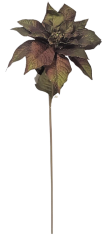Artificial Poinsettia Euphorbia Pulcherrima 31,5 inches (80cm) Brown&Green
