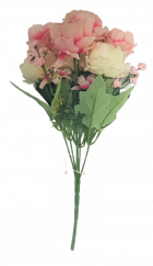 Buchet de bujori "7" 30cm roz flori artificiale