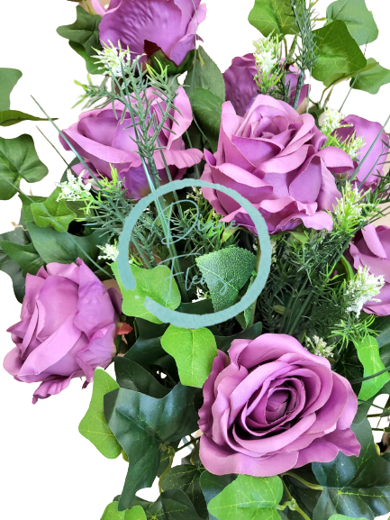 Viazaná kytica Exclusive ruže a doplnky 70cm umelá