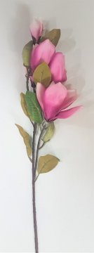 Magnolija - Kvalitetan i lijep umjetni cvijet idealan kao ukras - boja - Smeđa