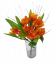 Krokus Kwiat szafranu x7 30cm pomarańczowy sztuczny