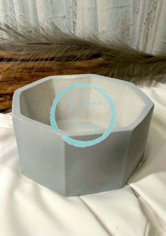 Kvetináč 13cm x výška 8cm šedý