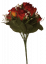 Ruže kytica červená "9" 25cm umelá